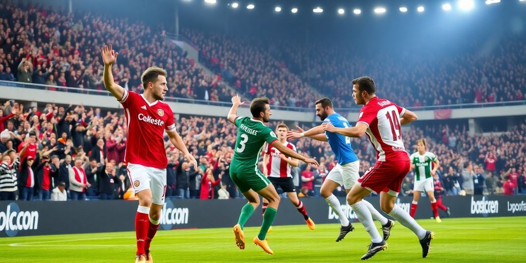 Fussballspiel zwischen 1. FC Köln und Borussia Mönchengladbach.